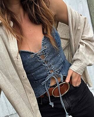【送料無料】 Denim Spears Bustier Tribe 12th – トップス
