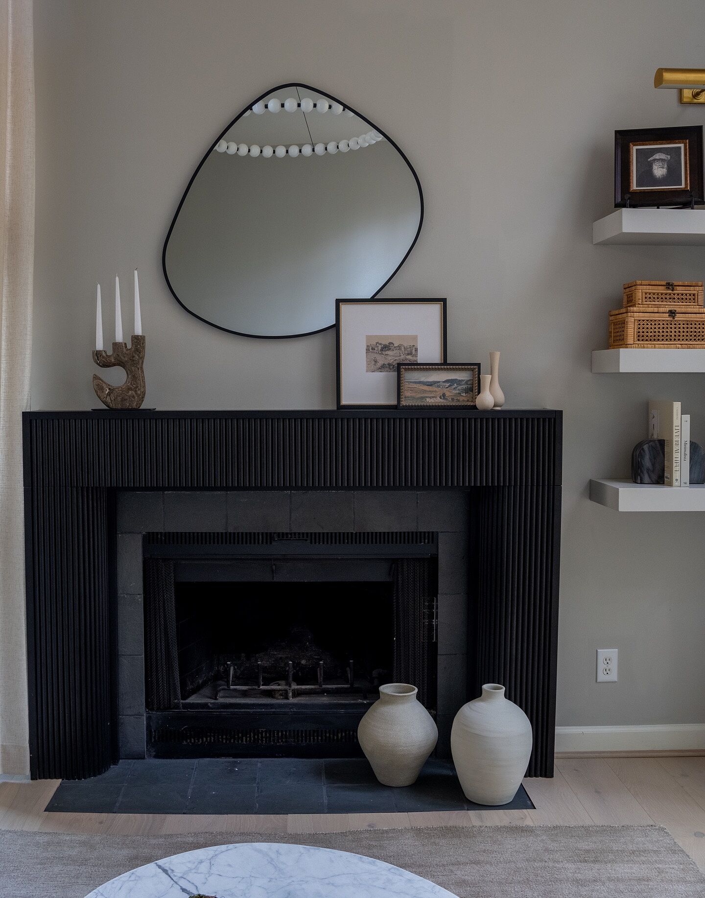 Empire Black Surround for Vent Free Fireplace Insert – Mantels Direct