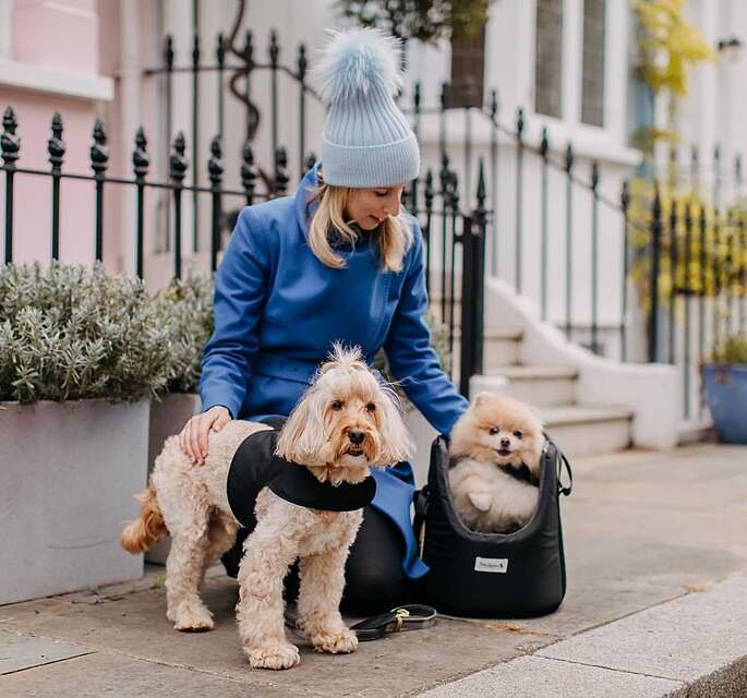 'The Ella' Black Softgrain Oops! Pouch