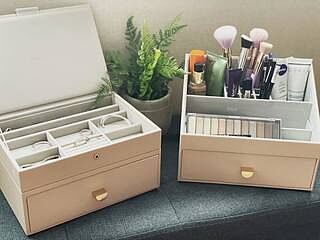 Blush Pink Makeup Organiser