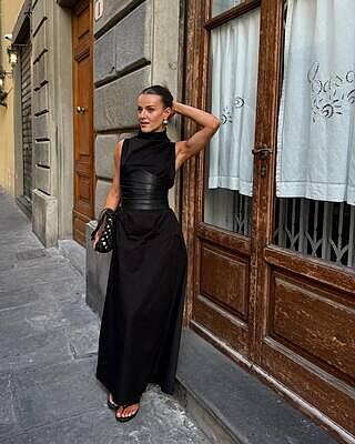 Light Beige Sleeveless Maxi Dress | Sleeveless Dress with Pockets