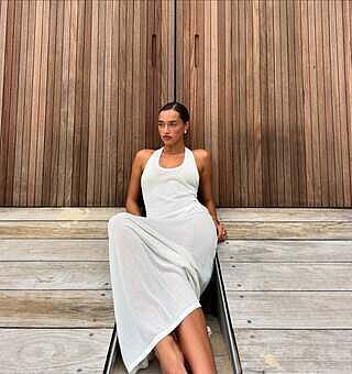 Racerback Slip Maxi Dress | Coconut