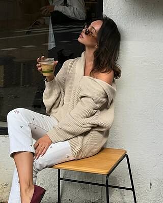 IM Oversized Knit Sweater | Oat Marl