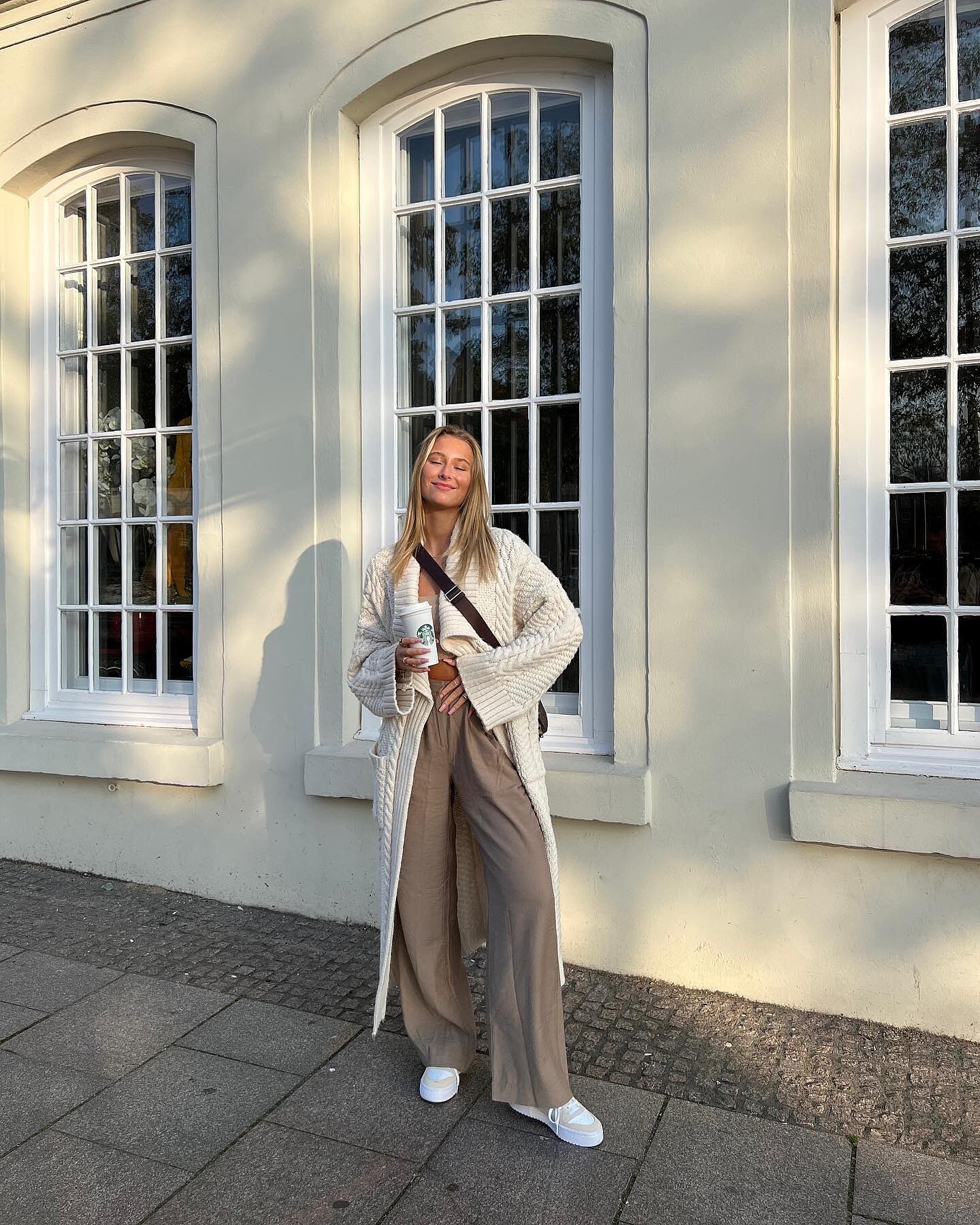 Sienna 01High Wide Suit Pants Taupe MADLADY