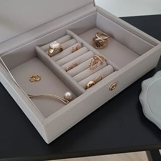 Taupe Mini Jewellery Box Lid
