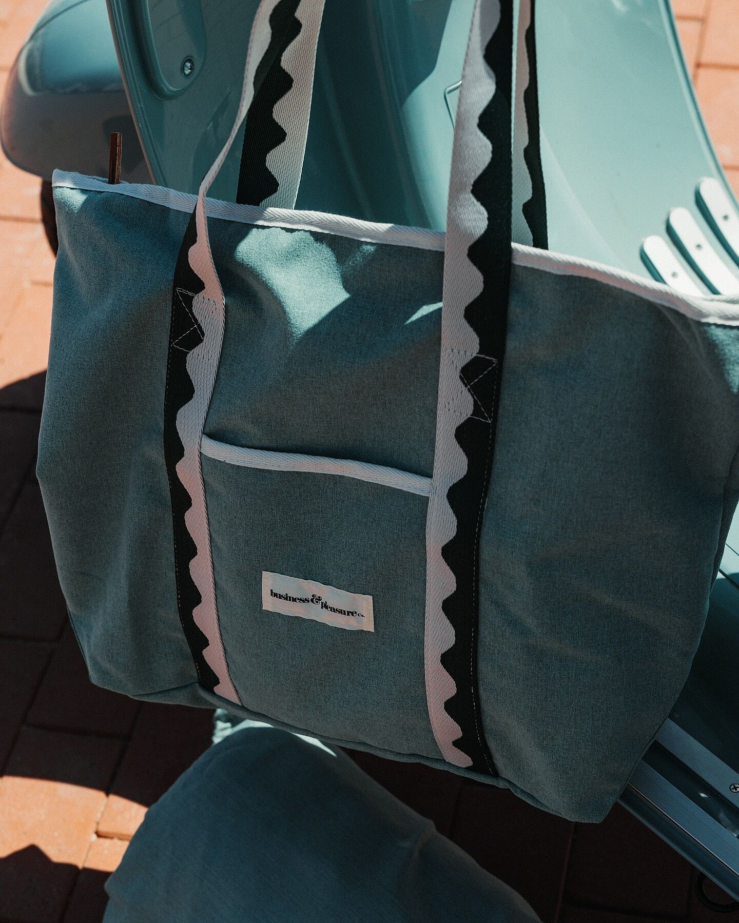 The Holiday Cooler Tote Bag - Rivie Green | Business & Pleasure Co.