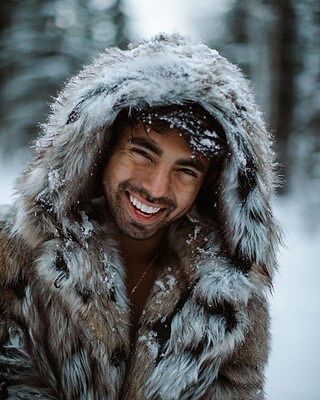 Hooded Men's Faux Fur Coat | Wolverine