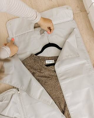 Taupe Zipped Garment Bag