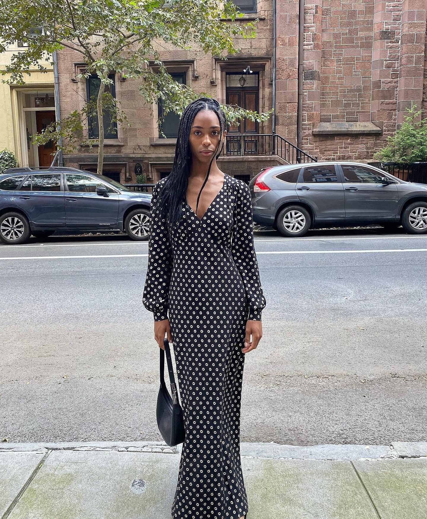 Mavis Midi Dress in Black Shibori Gold | RIXO USA ⋆