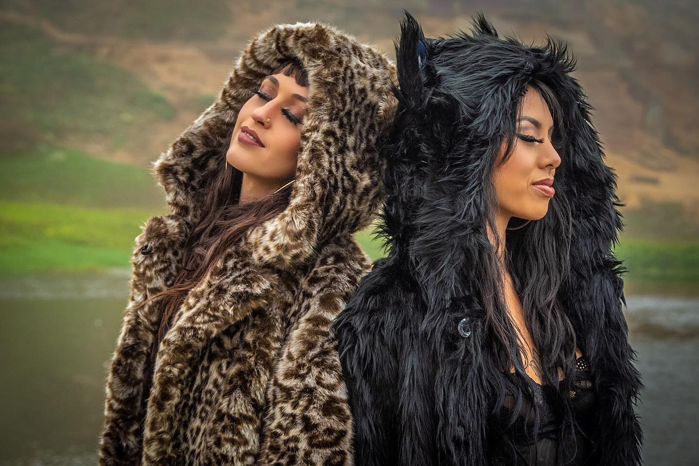 新品】SPIRIT HOODS フード フーディー フェイクファーコート 豹柄