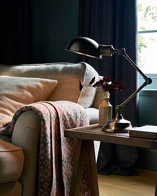 Brooklyn Pharmacy Adjustable Dome Table Lamp - 7 Inch - Gunmetal