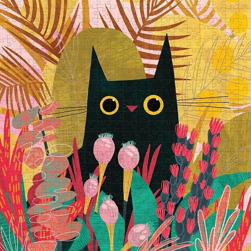 Society6 ケース Black Cat by Good Sense Cat Lover Gift, Black Cat With Blue Green Eyes Art Print