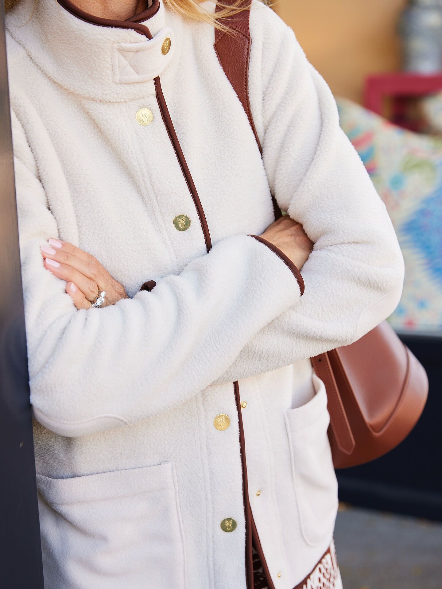 Everly Jacket in Sherpa Fleece (Oatmeal) – Dudley Stephens