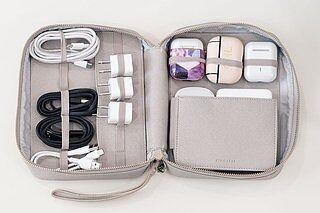 Taupe Cable Tidy Bag