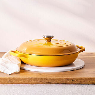 Cast Iron Holly Soup Pot with Gold Knob | Le Creuset®
