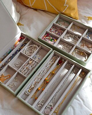 Sage Green Classic Jewellery Box Set of 3