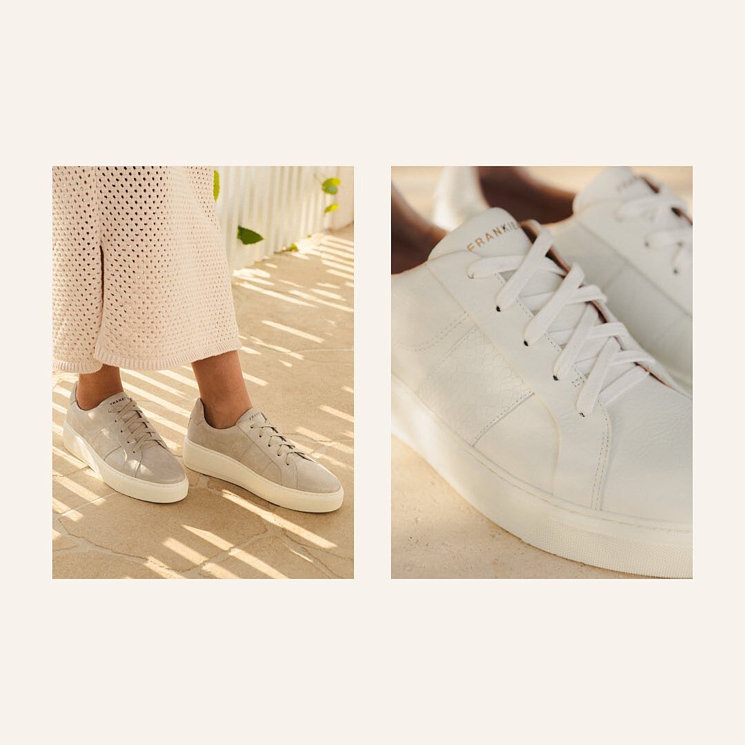 Riley White/Leopard Print Women's Sneaker | FRANKIE4