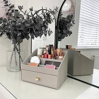 Taupe Makeup Organiser