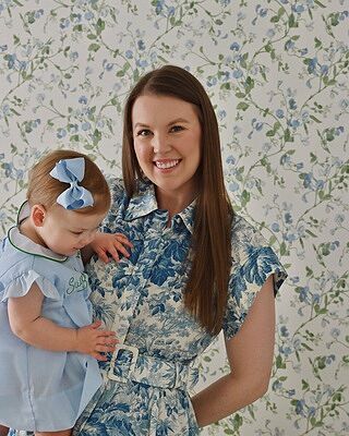 Misty Blue Toile Chloe Dress | Tuckernuck