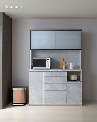 【専用出品】【pamouna】 オープン棚ありサイドボード ※セット出品あり Pamouna（パモウナ）オープンボード「RU-S1202R・1202R」幅120cm