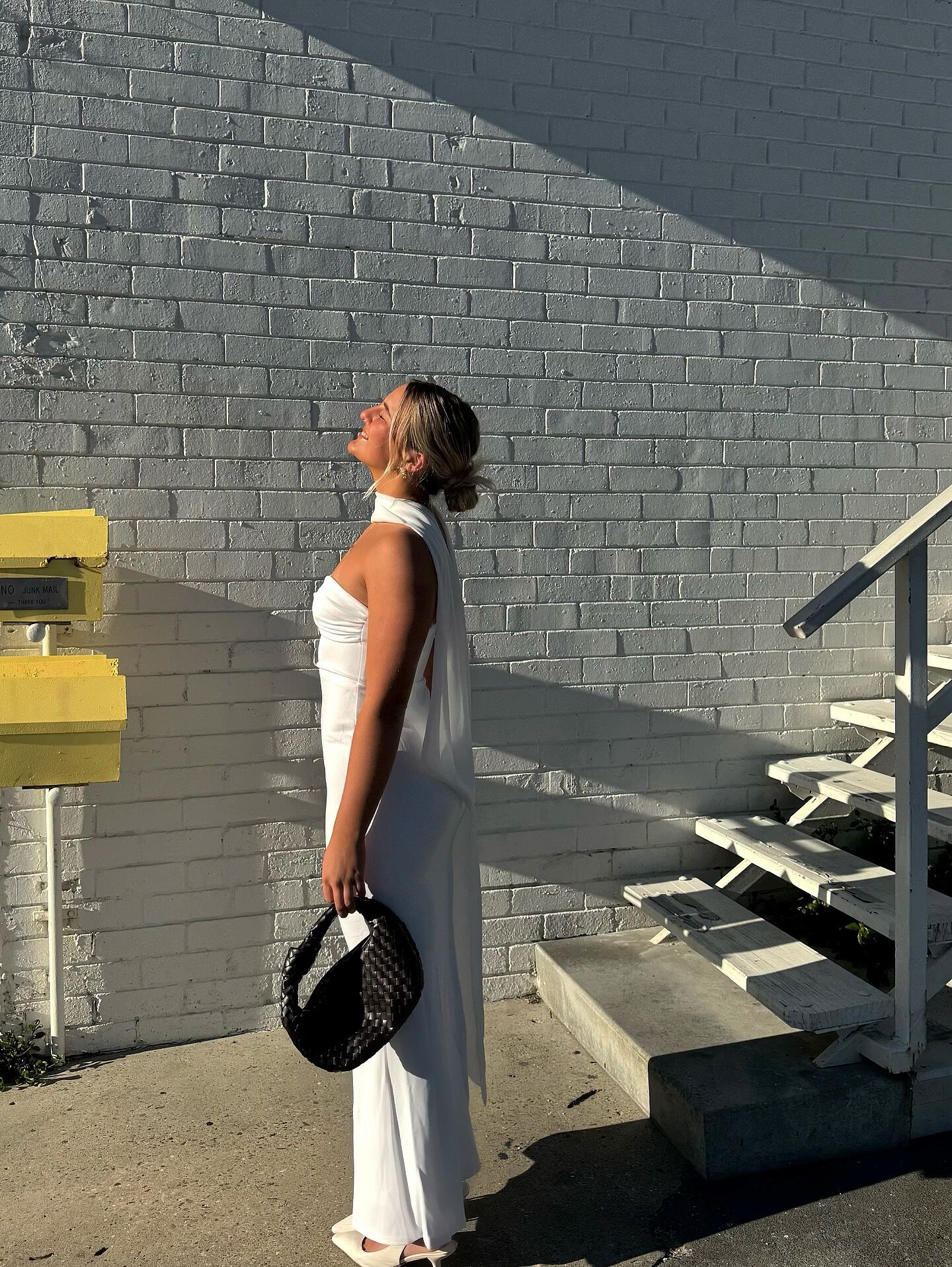 Of The Night Twist Bust Maxi Dress White– Selfie Leslie