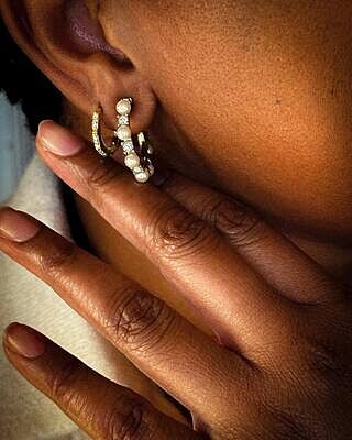 ☆人気☆【TATIANA】☆Crystal inside Hoop Earrings ピア.ス☆ Designer fashion, Seoul-fully created | W Concept