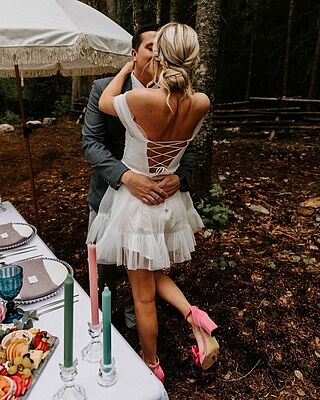 Shop the Pixi Off-Shoulder Lace-Up Back Mini Dress White Shop the Pixi Off-Shoulder Lace-Up Back Mini Dress White