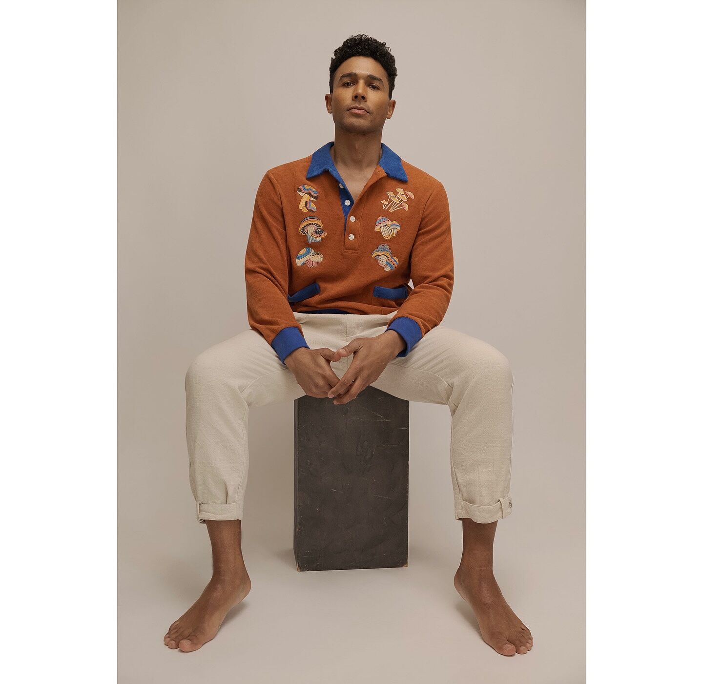 Disco Fungi' Cabana Shirt (Long-Sleeve) (Terry Cloth) – Tombolo