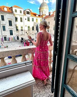chinese dress ladies Hyacinth Eyelet Maxi Dress