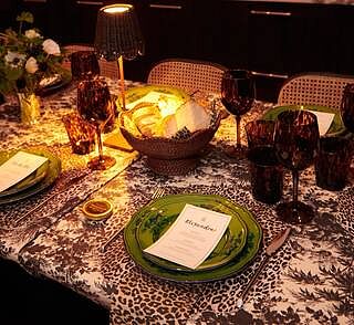 Baroque Floral Ombre Reversible Wipeable Placemats Set of 4