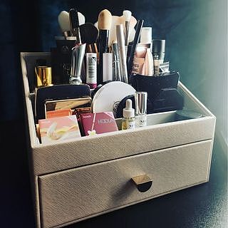 Taupe Makeup Organiser