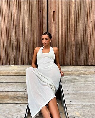 Racerback Slip Maxi Dress Black