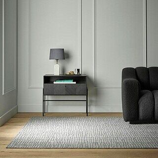 Cerrig Hand Loom Viscose Rug - Grey