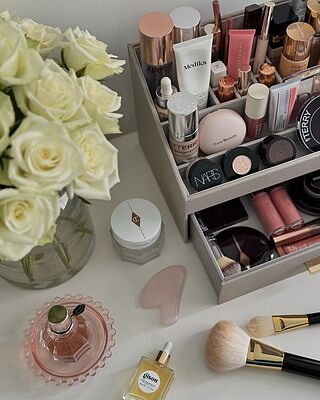 Taupe Makeup Organiser
