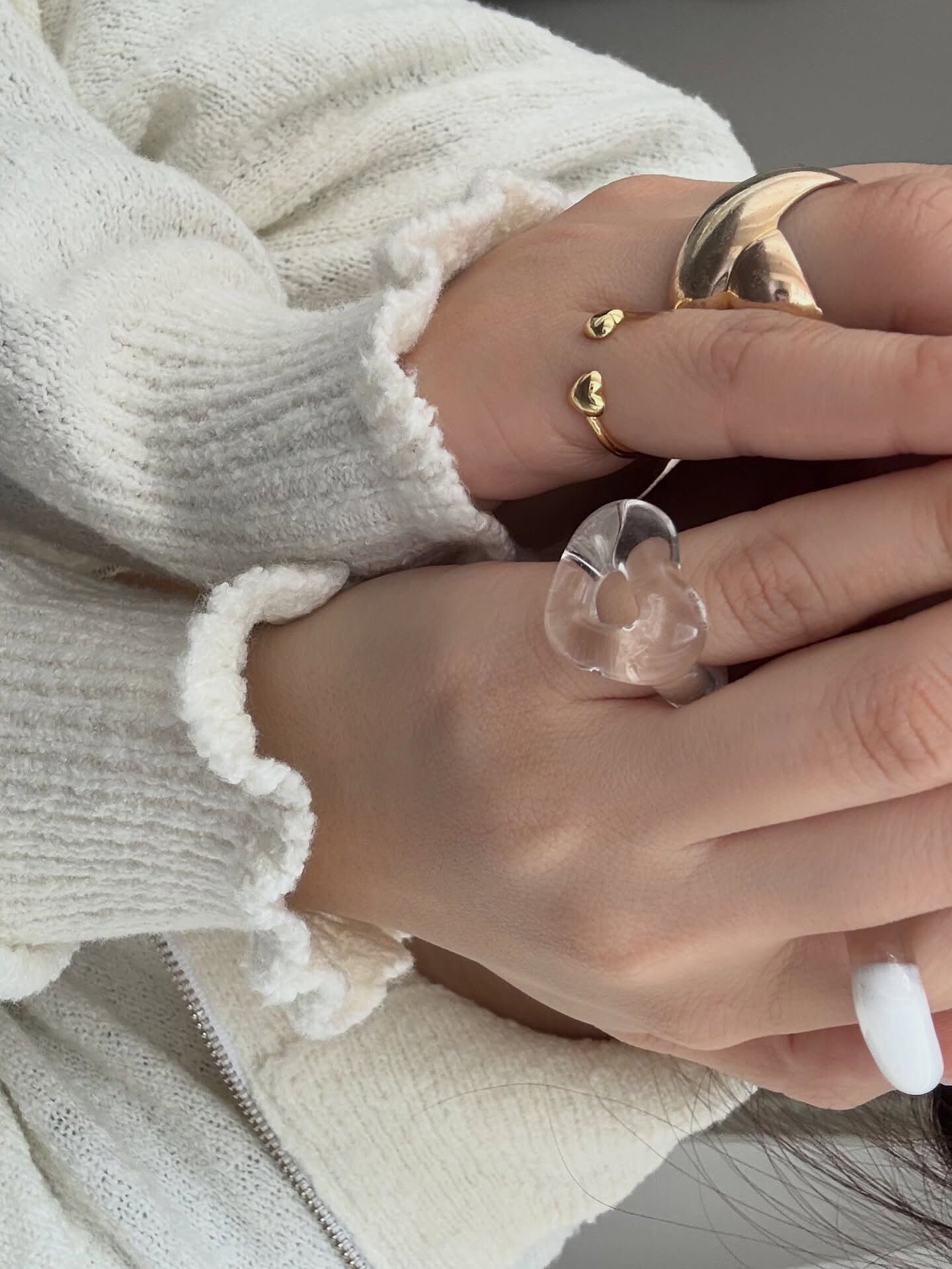 Petit heart pinky ring – 33club