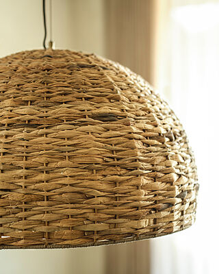 Sea Grass Giant Dome Pendant Light - Natural