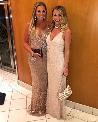 house of fun maxi dress gold