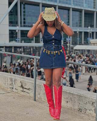 Walton Skort - Mid Waisted Recycled Denim Skort in Dark Blue Wash