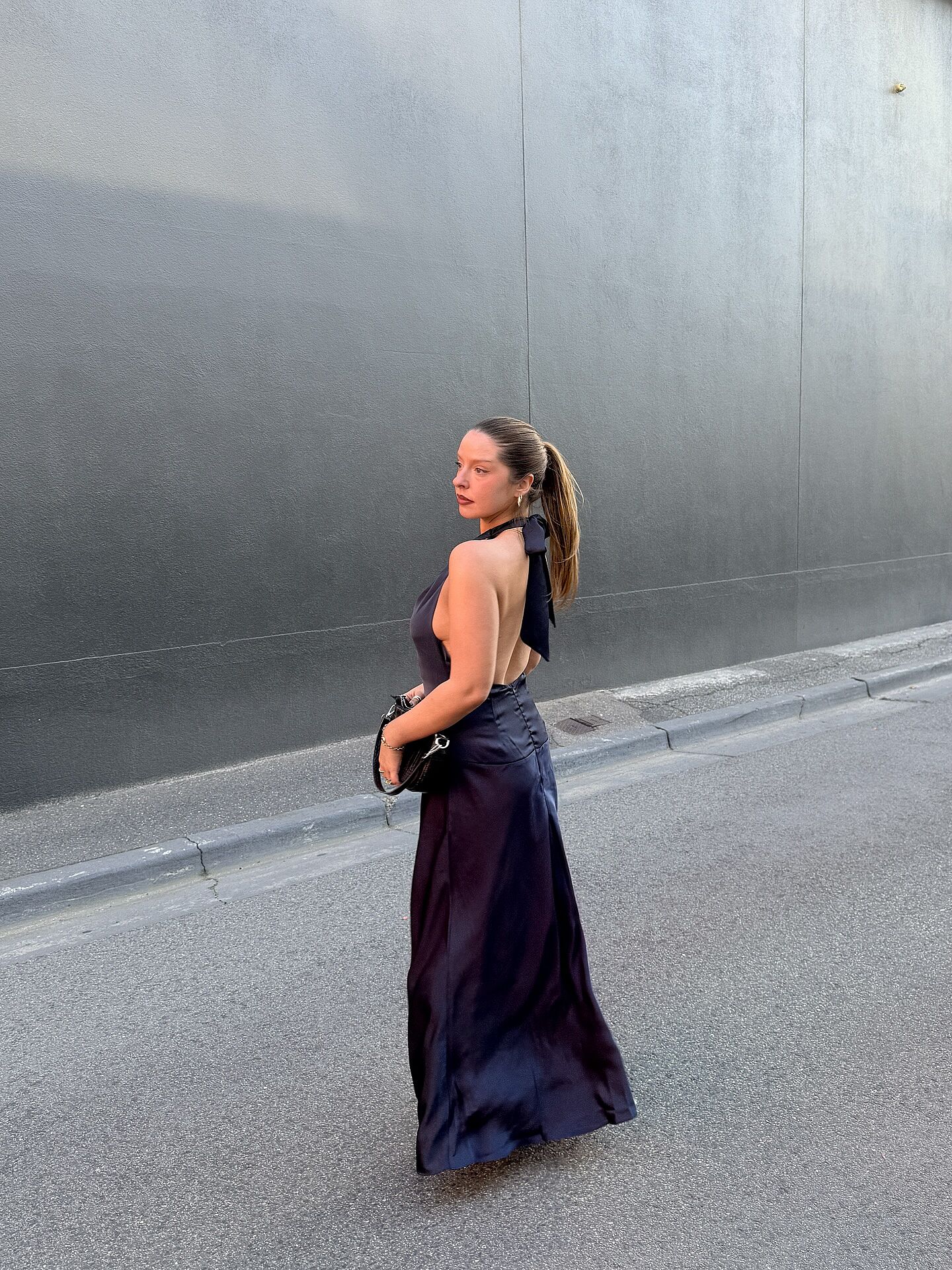 drop waist dress blue Star Avenue Strapless Drop Waist Maxi Dress Navy main image 1