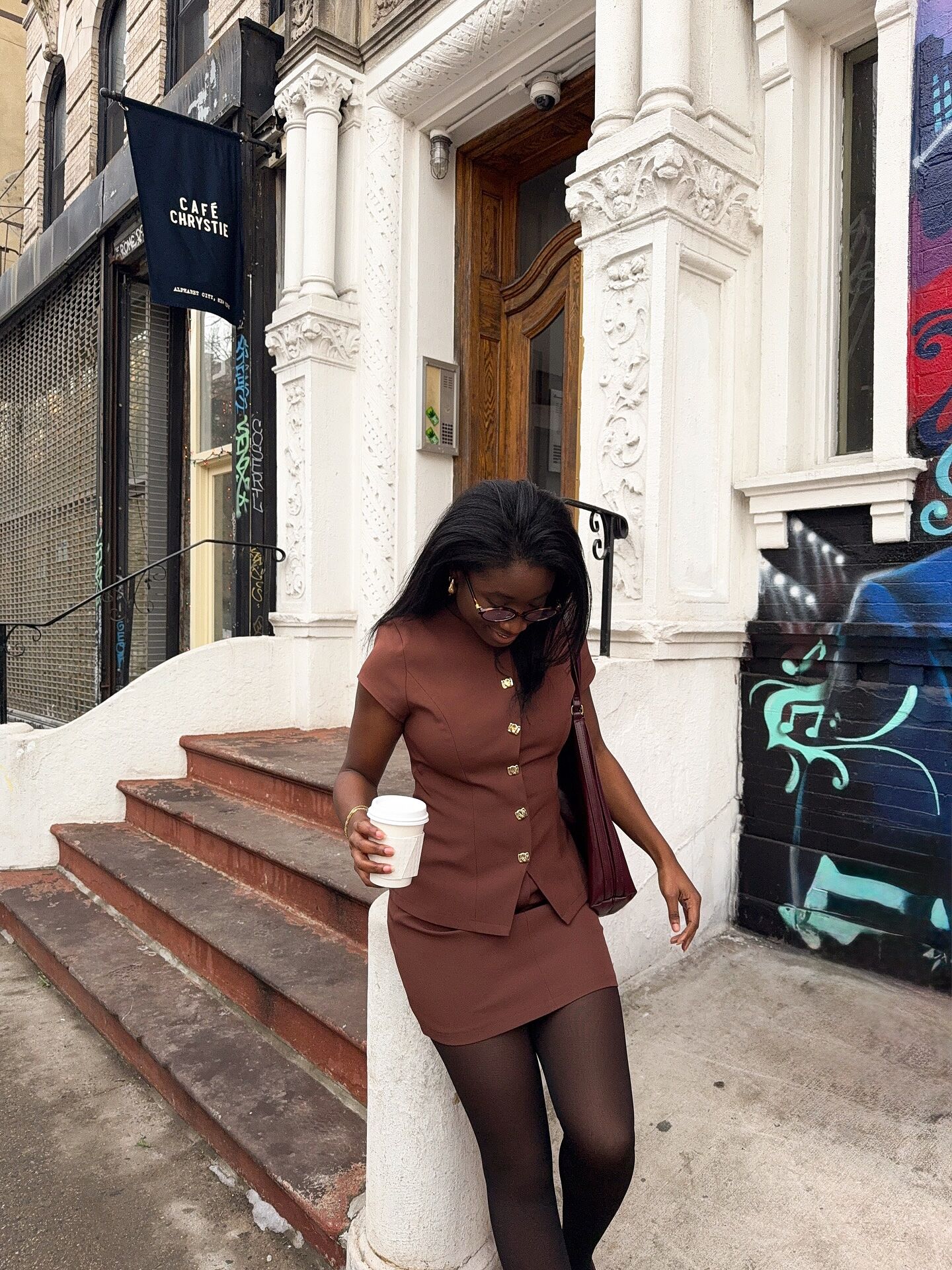 Arlina Cap Sleeve Button Top Chocolate | Selfie Leslie
