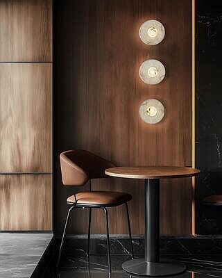 Alabaster Stone Diffuser Wall Light - 10 inch - White