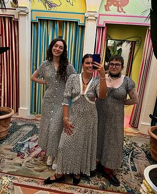 Amina Midi Dress in Pink Shell Pansy Ivory