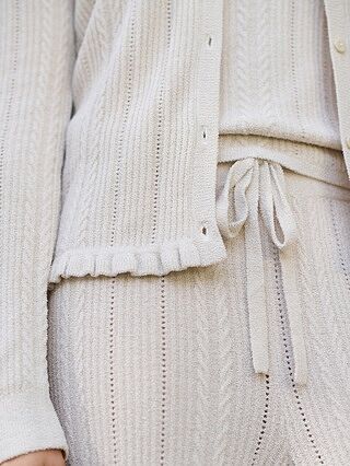 CozyChic Ultra Lite® Cable Knit Cardigan with Ruffle | Barefoot