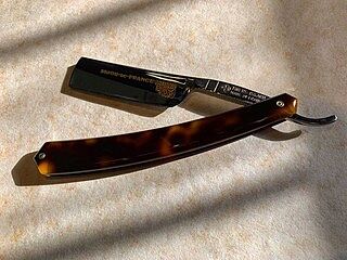 Thiers Issard Straight Razor, Bijou de France, Imitation Tortoiseshell, 6/8