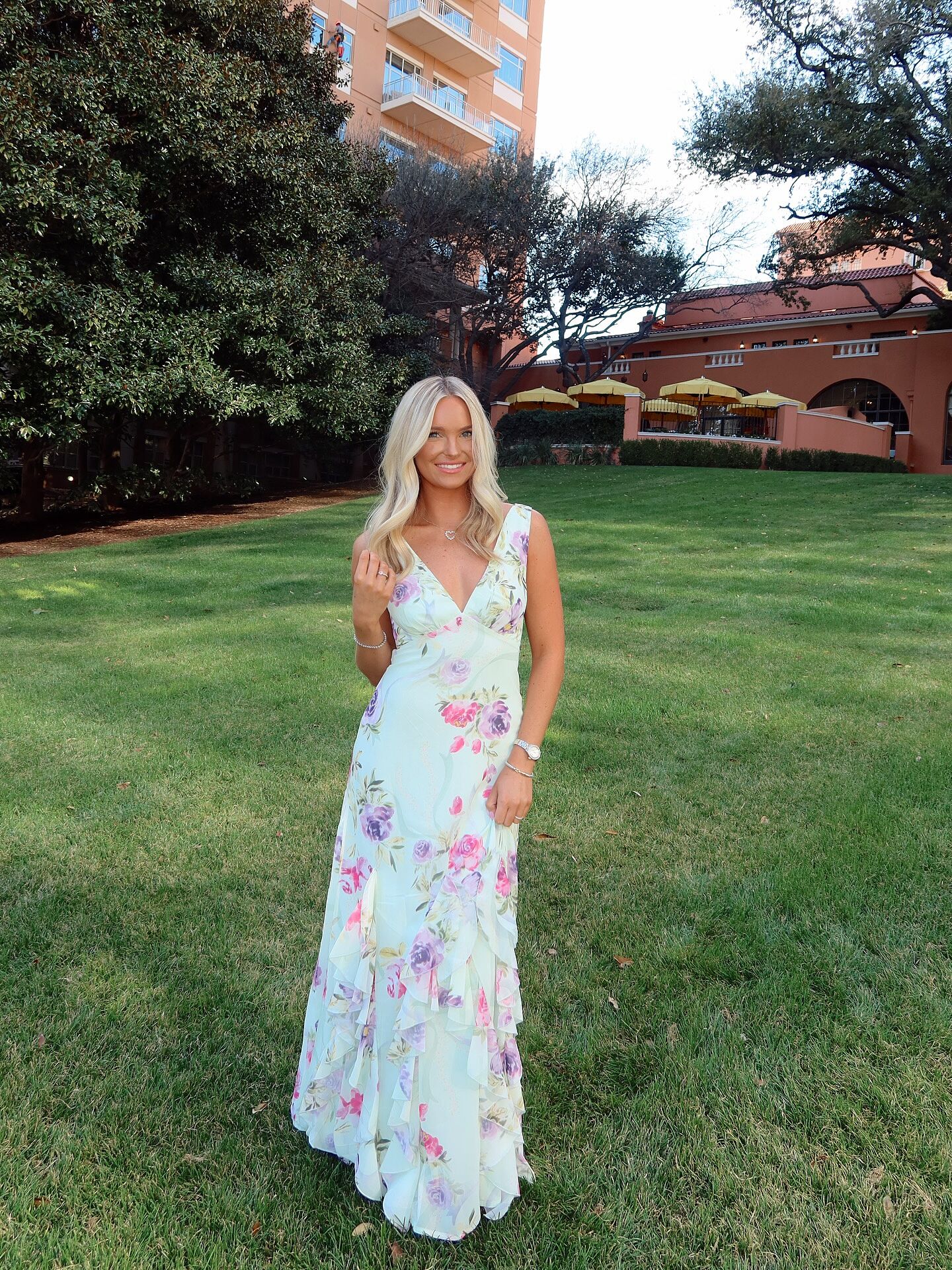 Dreamy Day Ruffle Trim Maxi Dress Mint Floral | Selfie Leslie