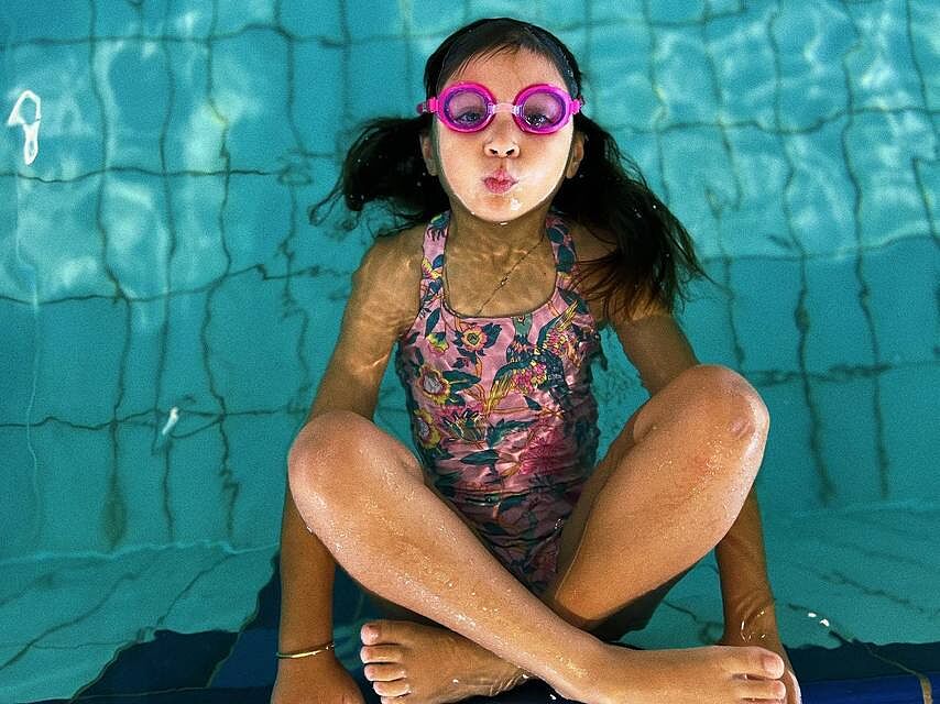 Little Ripper Swimming Goggles - Pink Purple Tint Purple