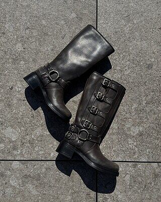 ASTOR Natural Leather Knee High Boots | Women's Designer