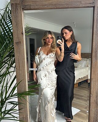 sachin and babi light blue dress Selfie Leslie CHAMPAGNE Color Satin Mini Dress Deep V Back Cocktail Dress M main image 0