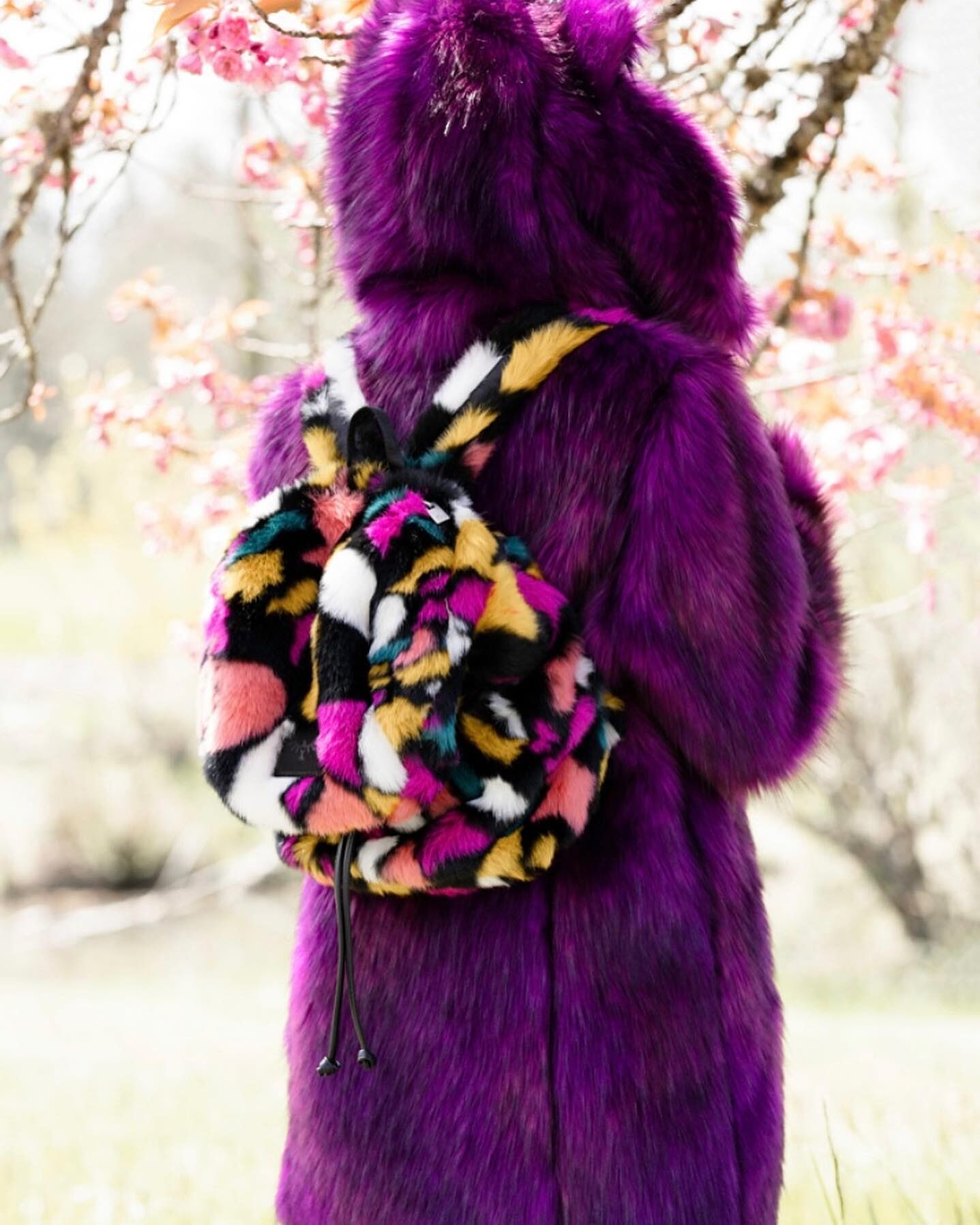 Purple Panther Classic Faux Fur Coat | Women's - SpiritHoods