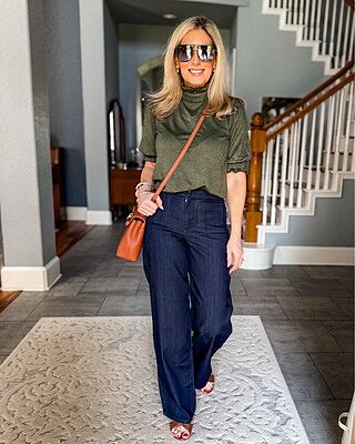 Feminine Mock Neck Luxe Sweater Top